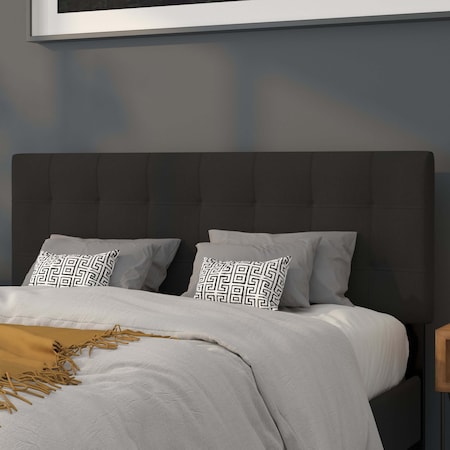 Flash Furniture Bedford Headboard, Queen, Black Fabric HG-HB1704-Q-BK-GG